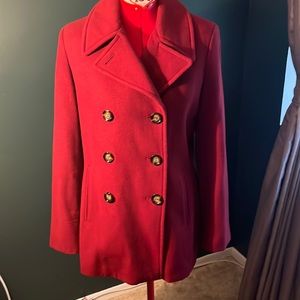 CALVIN KLEIN PEACOAT! Wine/Burgundy Color Size 8! Great Condition.